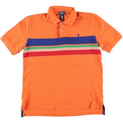 古着 ラルフローレン Ralph Lauren POLO Ralph Lauren マルチボーダー 半袖 ボーダー ポロシャツ レディースXL相当 /eaa540476 【中古】 【250421】 【Elulu/エルル】
