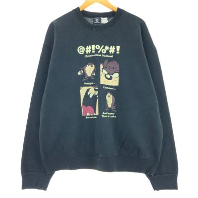 古着 90年代 WARNER BROS. STUDIO STORE LOONEY TUNES ルーニーテューンズ タズマニアンデビル キャラクタースウェットシャツ トレーナー USA製 メンズXL相当 ヴィンテージ /eaa479400 【中古】 【240930】 ss2503_30