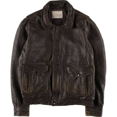 古着 ジョージタウン GEORGETOWN A-2タイプ レザーフライトジャケット メンズM相当 /eaa538658 【中古】 【250421】