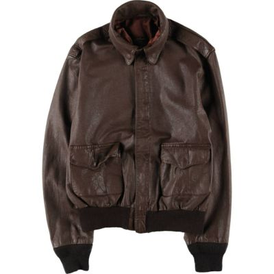 古着 A-2タイプ レザーフライトジャケット メンズL相当 /eaa538675 【中古】 【250421】