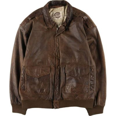 古着 G-III A-2タイプ レザーフライトジャケット メンズL相当 /eaa538659 【中古】 【250421】