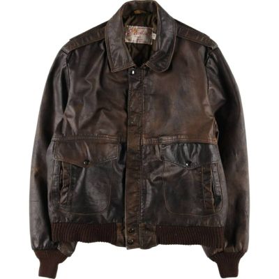 古着 70～80年代 EXCELLED A-2タイプ レザーフライトジャケット USA製 メンズXL相当 ヴィンテージ /eaa538661 【中古】 【250421】