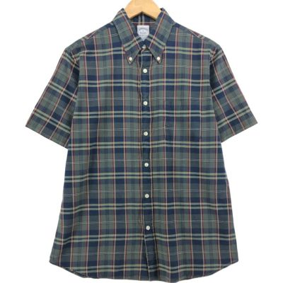 古着 ブルックスブラザーズ Brooks Brothers Est.1818 半袖 ボタンダウン チェックシャツ メンズM相当 /eaa539680 【中古】 【250421】