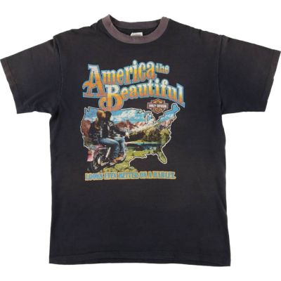 古着 90年代 ハーレーダビッドソン Harley-Davidson 鷲柄 イーグル柄 モーターサイクル バイクTシャツ USA製 メンズL相当 ヴィンテージ /eaa540062 【中古】 【250421】 【GR-SNS】