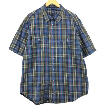古着 90年代 ギャップ GAP オールドギャップ 半袖 コットン チェックシャツ メンズXL相当 ヴィンテージ /eaa539676 【中古】 【250421】
