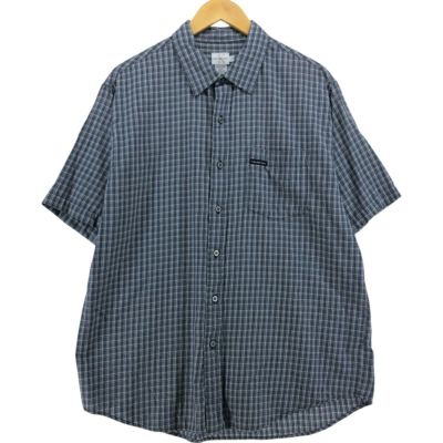 古着 90年代 カルバンクライン Calvin klein JEANS 半袖 コットン チェックシャツ メンズL相当 ヴィンテージ /eaa539694 【中古】 【250421】