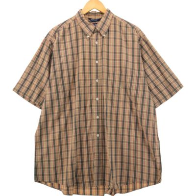 古着 90年代 ノーティカ NAUTICA チェック柄 半袖 レーヨン