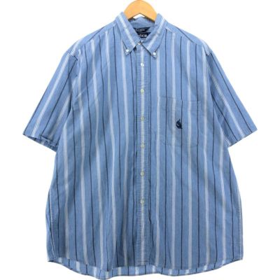 古着 90年代 ノーティカ NAUTICA 半袖 ボタンダウン ストライプシャツ メンズL相当 ヴィンテージ /eaa539696 【中古】 【250421】