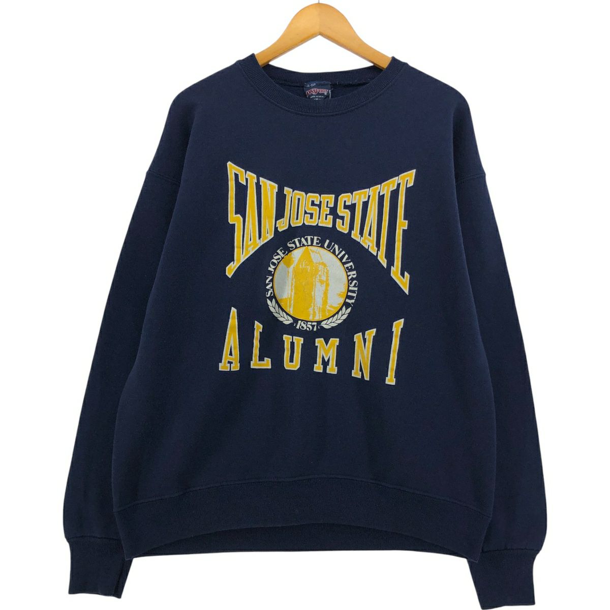 古着 90年代 ジャンスポーツ JANSPORT 3連プリント カレッジスウェット