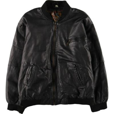 古着 アルマーニ ARMANI JEANS レザージャケット レディースL相当
