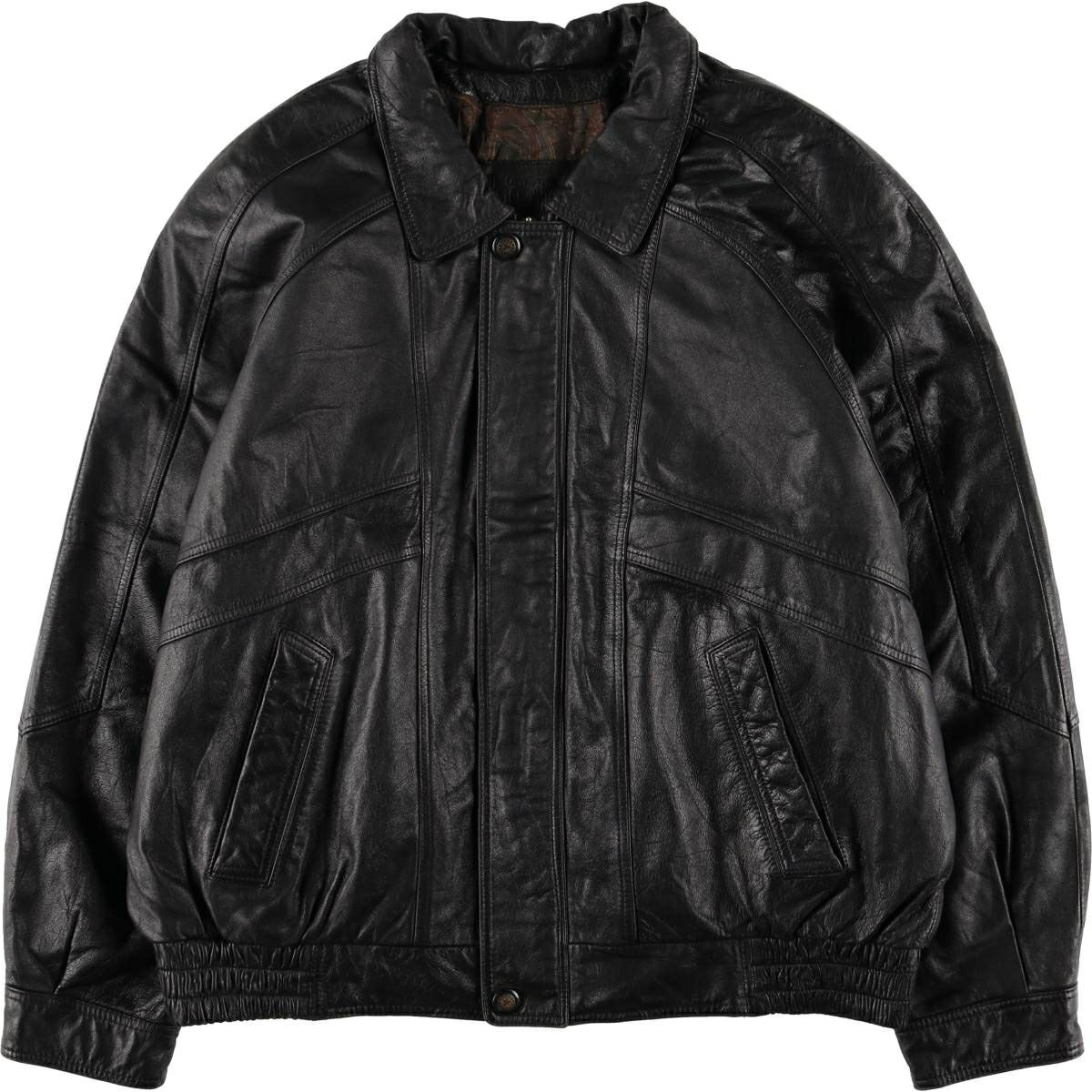 古着 MOORES 中綿入り レザーフライトジャケット メンズXL相当  