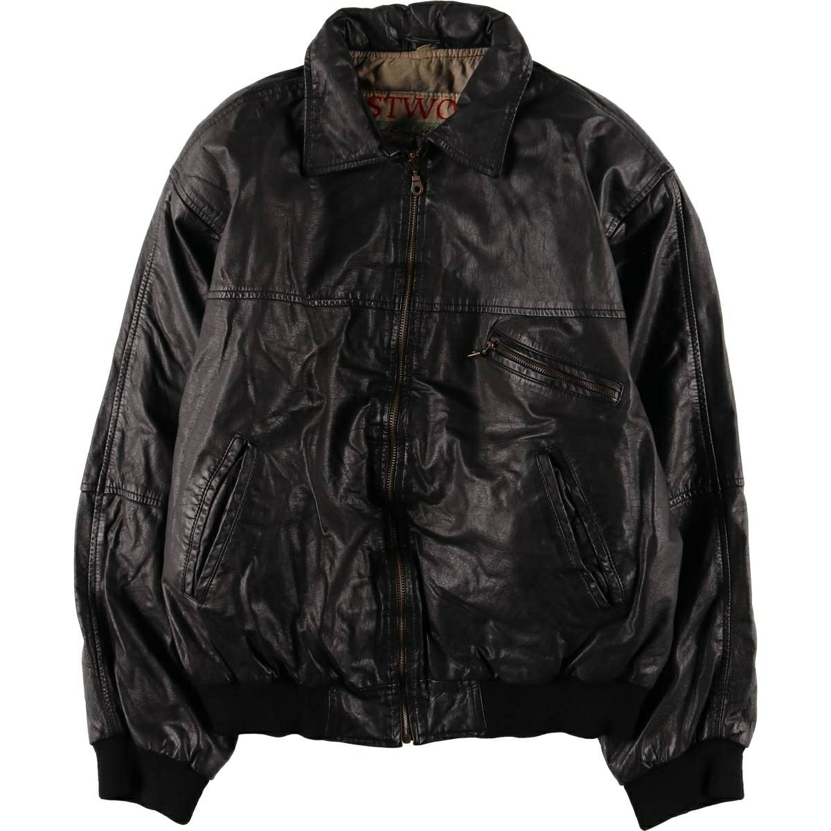 古着 JLC 中綿入り スイングトップタイプ スエードレザー スポーツ