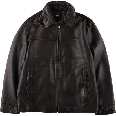 古着 ヒューゴボス HUGO BOSS レザーブルゾン メンズL相当 /eaa587267