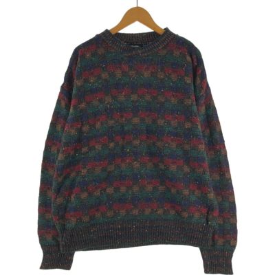 古着 総柄 アクリルニットセーター メンズL相当 /eaa399588 【中古】 【250422】