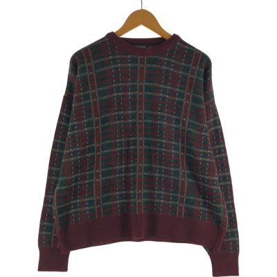 古着 SADDLEBRED 総柄 アクリルニットセーター イタリア製 メンズL相当 /eaa399183 【中古】 【250422】