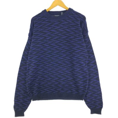 古着 ResaKnit 総柄 ウールニットセーター メンズXL相当