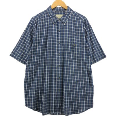 古着 エディーバウアー Eddie Bauer 半袖 ボタンダウン チェック