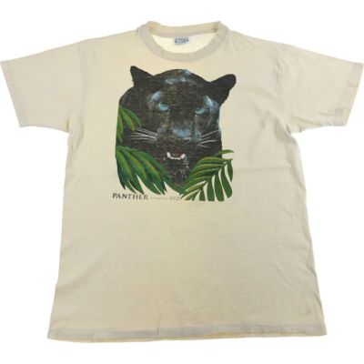 古着 80年代 ヘインズ Hanes BEEFY-T 青タグ パンサー柄 アニマルTシャツ USA製 メンズXL相当 ヴィンテージ /eaa541697 【中古】 【250424】