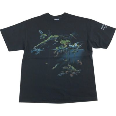 古着 90年代 ヘインズ Hanes BEEFY-T アニマル柄 鳥柄 アニマルT