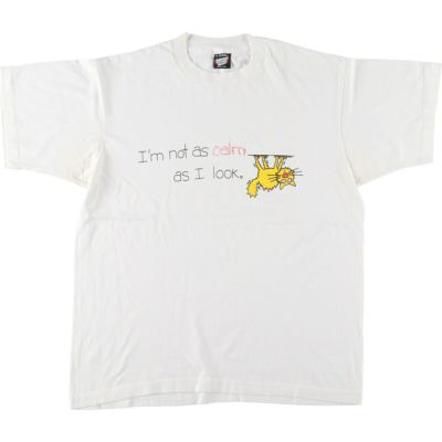 古着 90年代 スクリーンスターズ SCREEN STARS メッセージプリントTシャツ USA製 メンズXL相当 ヴィンテージ /eaa494057 【中古】 【241020】