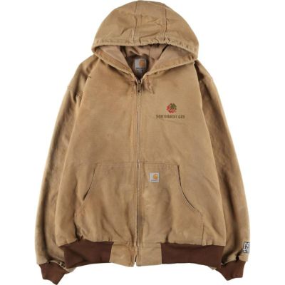 古着 カーハート Carhartt アクティブジャケット ダックフルジップパーカー USA製 メンズXL相当 /eaa541676 【中古】 【250425】