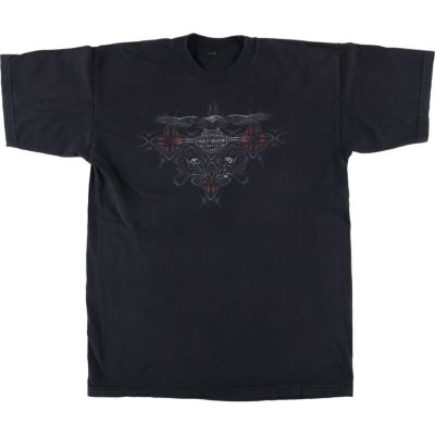 古着 00年代 ハーレーダビッドソン Harley-Davidson 鷲柄 イーグル柄 モーターサイクル バイクTシャツ メンズXL相当 /eaa540057 【中古】 【250425】