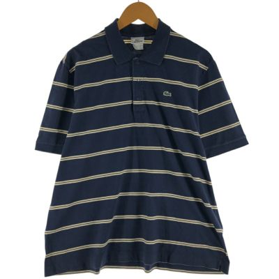 古着 ラコステ LACOSTE 半袖 ボーダー ポロシャツ 7 メンズM相当 /eaa533065 【中古】 【250426】