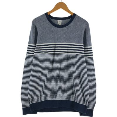 古着 ギャップ GAP ボーダー柄 コットンニットセーター メンズL相当 /eaa501638 【中古】 【250426】