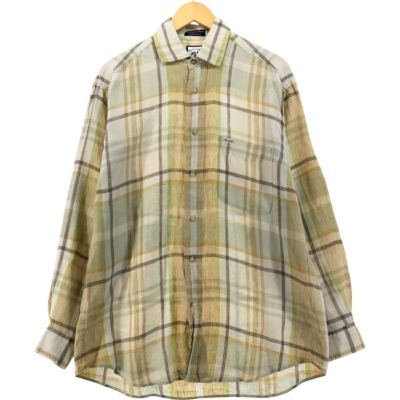 古着 90s ORVIS カラフル パッチワーク 半袖 BD シャツ XL位