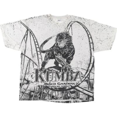 古着 90年代 RUDMAN 大判プリント アニマルTシャツ USA製 メンズL ヴィンテージ /eaa444596 【中古】 【240510】 【SS2409_30%】