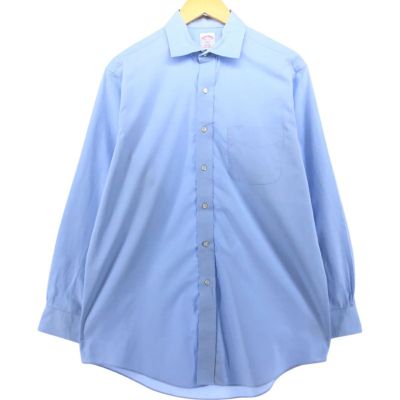 極美品　ブルックスブラザーズ　ボウタイブラウス　長袖シャツ　コットン　薄手　M 古着 ブルックスブラザーズ Brooks Brothers 346 ワイドカラー