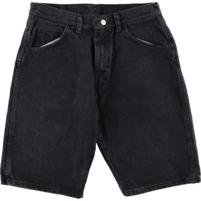 W35★古着 ラングラー Wrangler ショート パンツ ショーツ メンズ 00年代 00s コットン 黒 ブラック デニム 24jun22 中古 ボトムス 短パン ショーパン ハーフ Wrangler - W35☆古着 ラングラー Wrangler ショート パンツ ショーツ